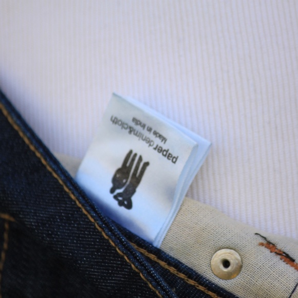 Y2K Antik Denim Gorgeous red velvet embroidered jeans - vintage - Picture 8 of 8